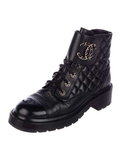 chanel combat boots women|Chanel interlocking boots.